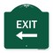 Signmission Designer Series Exit W/ Left Arrow 2, Green & White Aluminum Sign, 18" H, 18" L, GW-1818-24049 A-DES-GW-1818-24049 - alternate 1